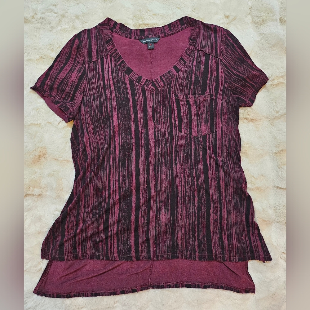 Rock & Republic Hi-Low T-Shirt Sz M